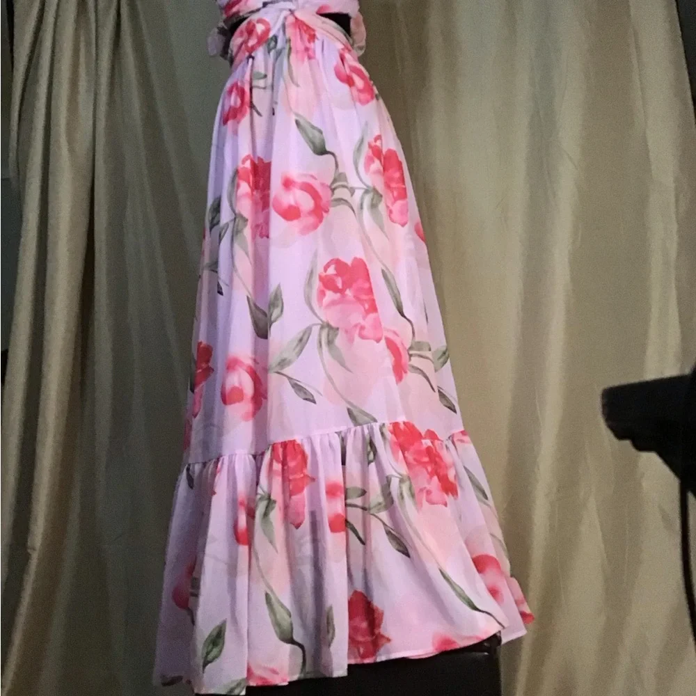 Floral Ruffle Maxi Dress - Picture 7 of 11